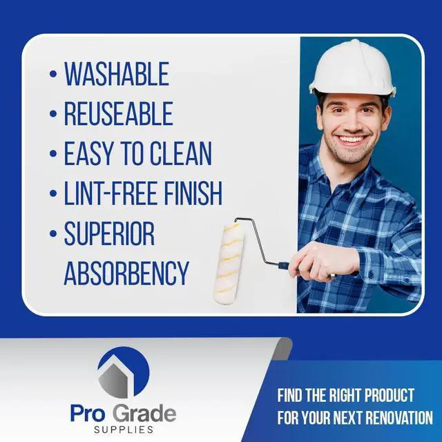 Alt view image 2 of 7 - Paint Roller Kit, Brush & Roller,10 Piece Set, Wall Painting Naps for Professionals & Homeowners - All Paints & Stains, Washable, Reusable, Easy to Clean, Superior Absorbency.
