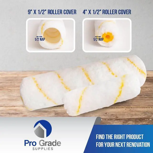 Alt view image 7 of 7 - Paint Roller Kit, Brush & Roller,10 Piece Set, Wall Painting Naps for Professionals & Homeowners - All Paints & Stains, Washable, Reusable, Easy to Clean, Superior Absorbency.