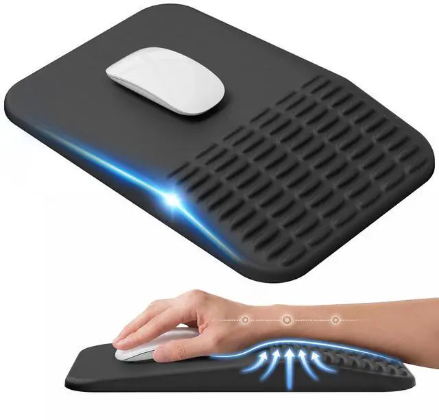 Main image of Ergonomic Mouse Pad with Wrist Rest, Memory Foam Mousepad with Wrist Support for Carpal Tunnel Pain Relief, Slope Massage Design, Non Slip Pu Base for Office, Home, Desk Accessories