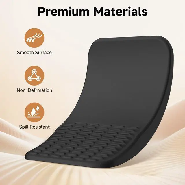 Alt view image 7 of 7 - Ergonomic Mouse Pad with Wrist Rest, Memory Foam Mousepad with Wrist Support for Carpal Tunnel Pain Relief, Slope Massage Design, Non Slip Pu Base for Office, Home, Desk Accessories