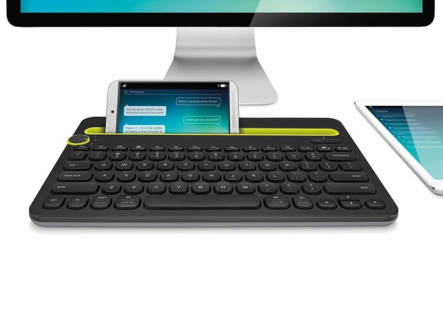 Alt view image 4 of 7 - Wireless Bluetooth Keyboard for Multi-Devices K480 - Works with Windows, Mac, iPad Tablet, Android and Smartphones - Bulk Packaging - Black