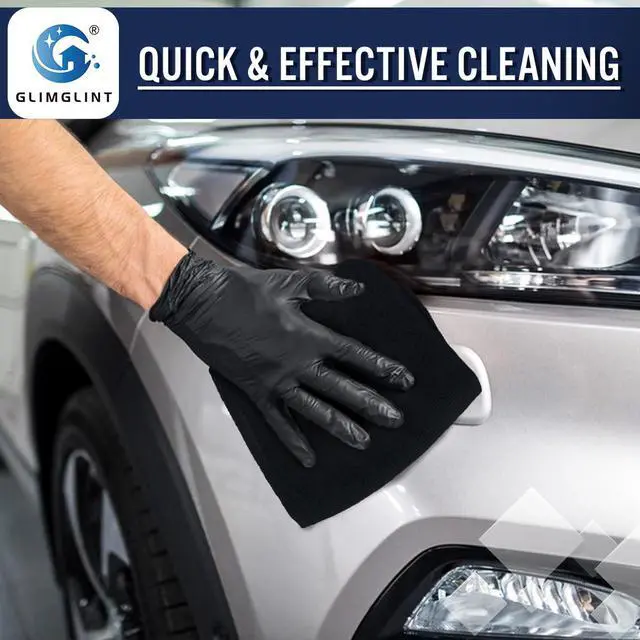 Alt view image 4 of 7 - Black Microfiber Cleaning Cloth,150PK Reusable Cleaning Rags,Highly Absorbent Shop Rags Bulk,All-Purpose Car Cleaning Towels for TV Screen, Kitchen, Bathroom, Restaurant, Garage, 14"X12"