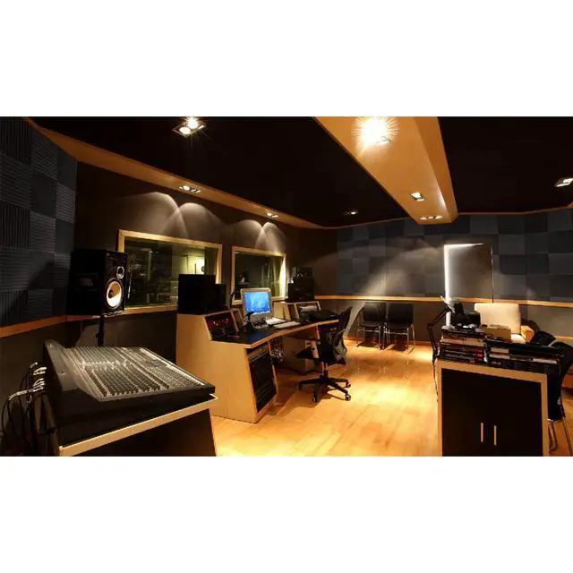 Alt view image 6 of 6 - 52 Pack Acoustic Foam Panels 1" x 12" x 12" Sound Proof Foam Panles Soundproofing Noise Cancelling Wedge Panels for Home Office Recoding Studio with 300PCS Double-Side Adhesive