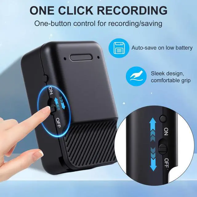 Alt view image 4 of 6 - Mini Voice Recorder,64GB Magnetic Voice Activated Recorder with AI Noise Cancellation,72H Battery Life, USB-C Portable Recording Device for Car,Lectures,Meetings,Interviews (2025 Upgrade)