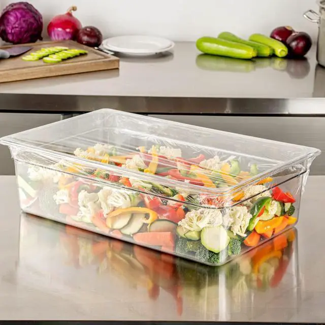 Alt view image 4 of 7 - RW Base 18 Inch x 2000 Feet Cling Wrap 1 Roll Microwavable Cling Film - With Removable Slide-Cutter Clear Plastic Food Wrapping Film Securely Seal And Keep Food Fresh