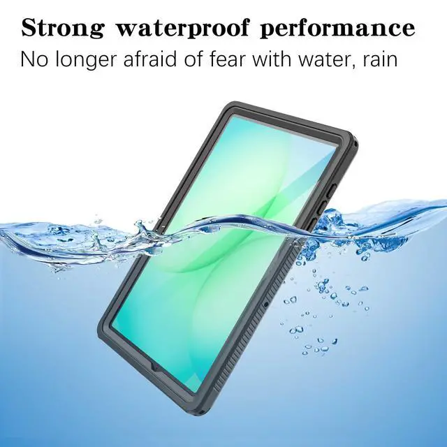 Alt view image 4 of 7 - Waterproof Case for Samsung Galaxy Tab A11 Plus 11 Inch 5G 2025 Case,Built-in Screen Protector/Kickstand/Hand Rope/Full-Body Shockproof Protective Cover for Galaxy Tablet A11+ (Black)