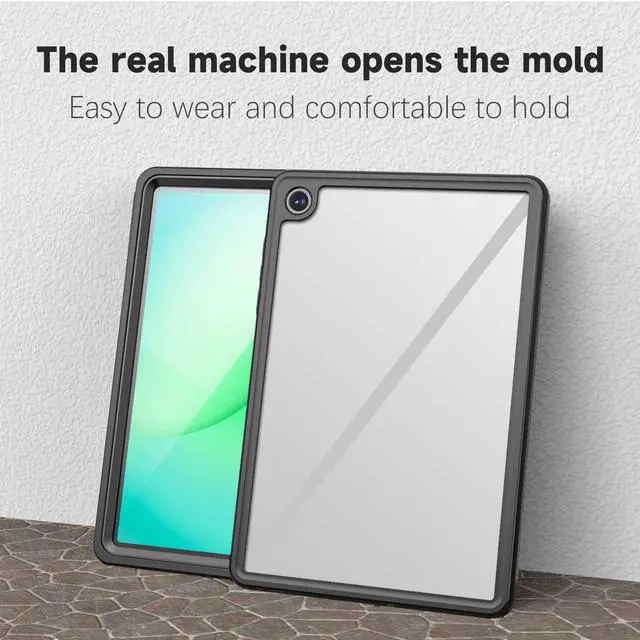 Alt view image 6 of 7 - Waterproof Case for Samsung Galaxy Tab A11 Plus 11 Inch 5G 2025 Case,Built-in Screen Protector/Kickstand/Hand Rope/Full-Body Shockproof Protective Cover for Galaxy Tablet A11+ (Black)