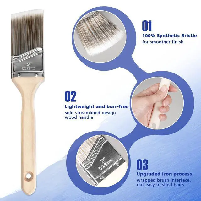 Alt view image 3 of 7 - Paint Roller Kit with Extension Pole, 27 Piece Set, 2 to 4 Ft Pole, 4"9" Paint Rollers, Paint Brushes Set for Professional Painting,House Paint Roller for All Latex and Oil Paints & Stains