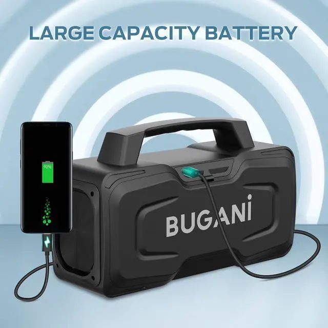Alt view image 5 of 7 - Bluetooth Speaker, 80W Powerful Portable Wireless Speaker IPX7 Waterproof, Outdoor Loud Speakers with Handle 24H Playtime, Support Microphone AUX USB Suitable for Party, Pool, Karaoke