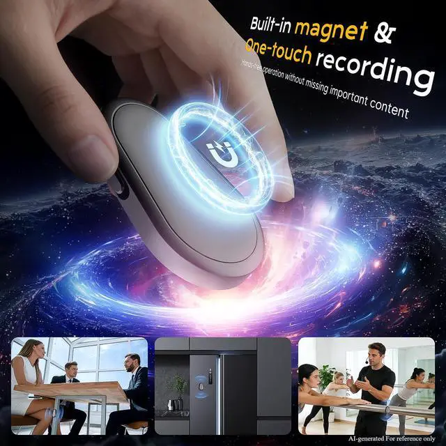 Alt view image 5 of 7 - 136GB(9800H) Magnetic Voice Recorder - Zutiifeu Voice Activated Recorder with DSP5.0 Noise Cancellation HD Recording Device for Classe/Meeting/Lecture