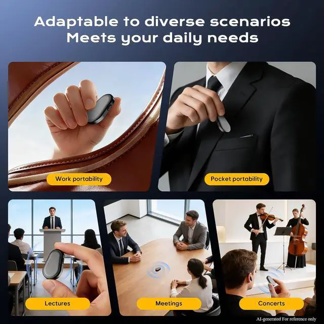 Alt view image 7 of 7 - 136GB(9800H) Magnetic Voice Recorder - Zutiifeu Voice Activated Recorder with DSP5.0 Noise Cancellation HD Recording Device for Classe/Meeting/Lecture