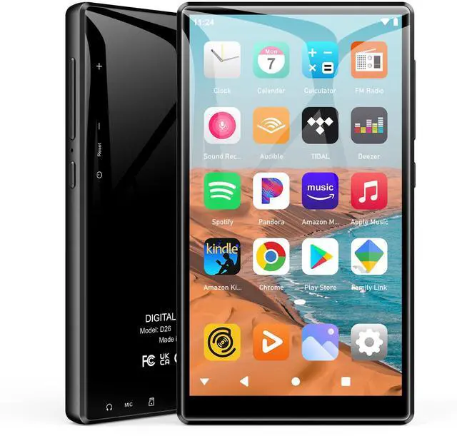 Main image of 96GB MP3 Player with Bluetooth and WiFi- D26 5" HD Full Touch Screen MP3 Player with Spotify, Amazon Music,YouTube,Pandora,Libby,Android MP4 Music Player for Kids