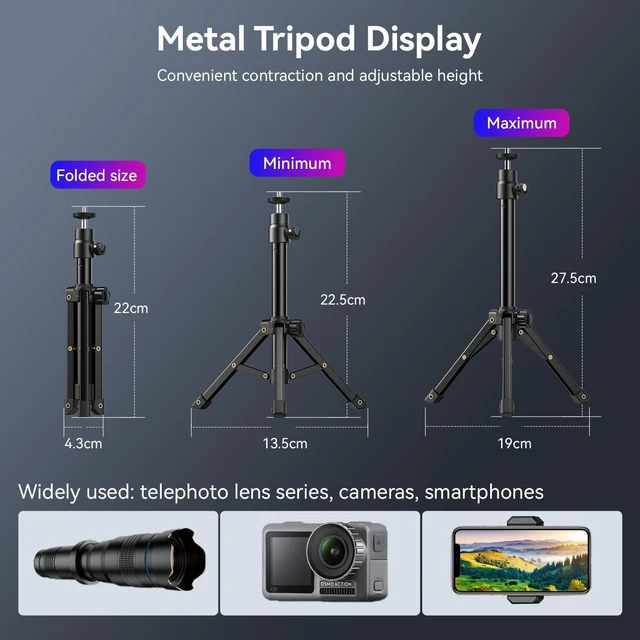 Alt view image 6 of 7 - 36X Telephoto Lens with Tripod Pro Telephoto Camera Lens