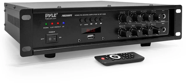 Main image of Bluetooth PA Mixing Amplifier - 500W Home Audio Rack Mount Stereo Power Amplifier, Digital LED Display, USB/AUX/Mic, Optical/Coaxial, AC-3, 70V/100V Output - PMX3500PH
