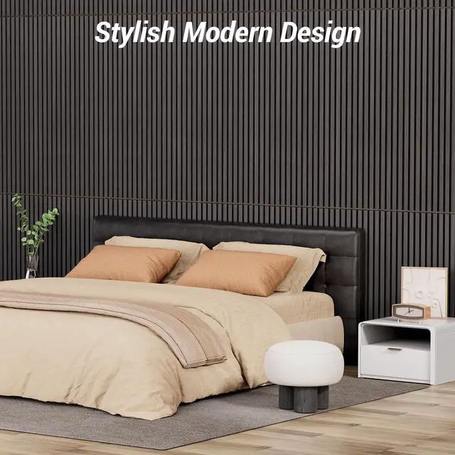 Alt view image 7 of 7 - 4-Pack Acoustic Wood Veneer Wall Panels, 47.2 * 23.6 * 0.74 3D Self-Adhesive Panel, Dual Layer Soundproof Tiles for Echo Absorption, Decorative Acoustical Barrier, Blackwood Veneer