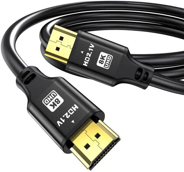Main image of 3.3FT Short Hdmi Cable, 8K@60Hz 4K@120Hz, 48Gbps Ultra High Speed Hdmi 2.1 Cord with Gold-Plated Connectors, Aluminum Shell, for Monitor, Laptop, TV, soundbar, PS5, Gaming Console(Black)