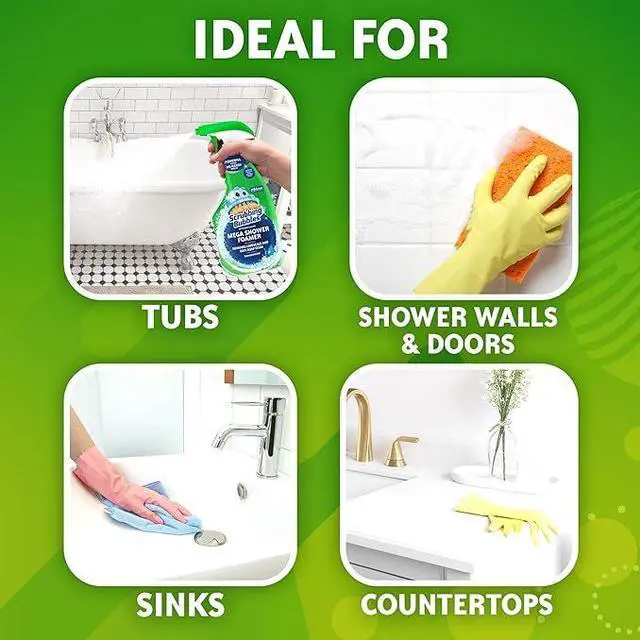 Alt view image 2 of 3 - Scrubbing Bubbles Bathroom and Shower Cleaner Disinfectant Spray, Bathroom Grime Fighter, Citrus Scent, 32oz