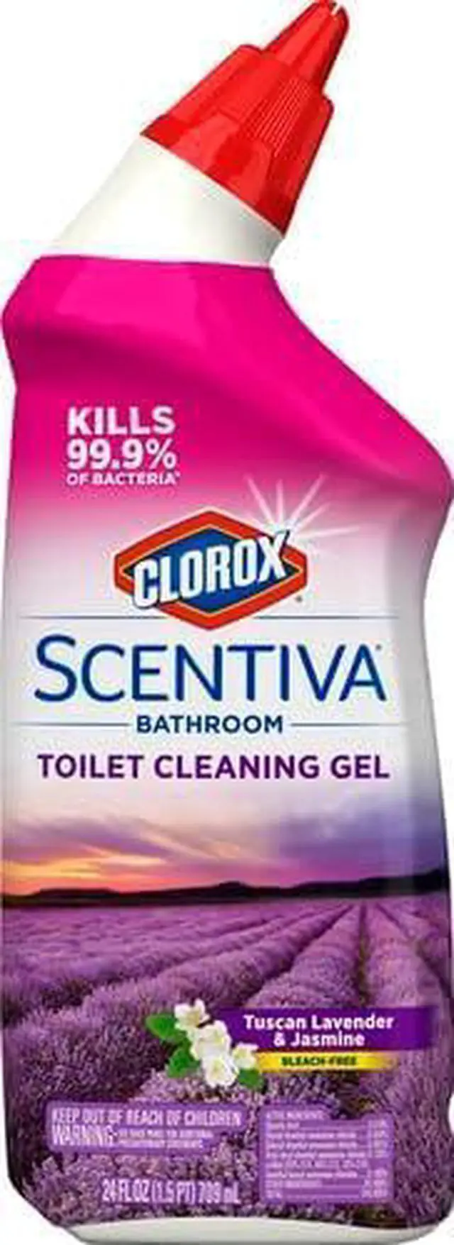 Alt view image 2 of 3 - Clorox Scentiva Bathroom Toilet Cleaning Gel, Lavender and Jasmine, 24 Fluid Ounces (Pack of 2)