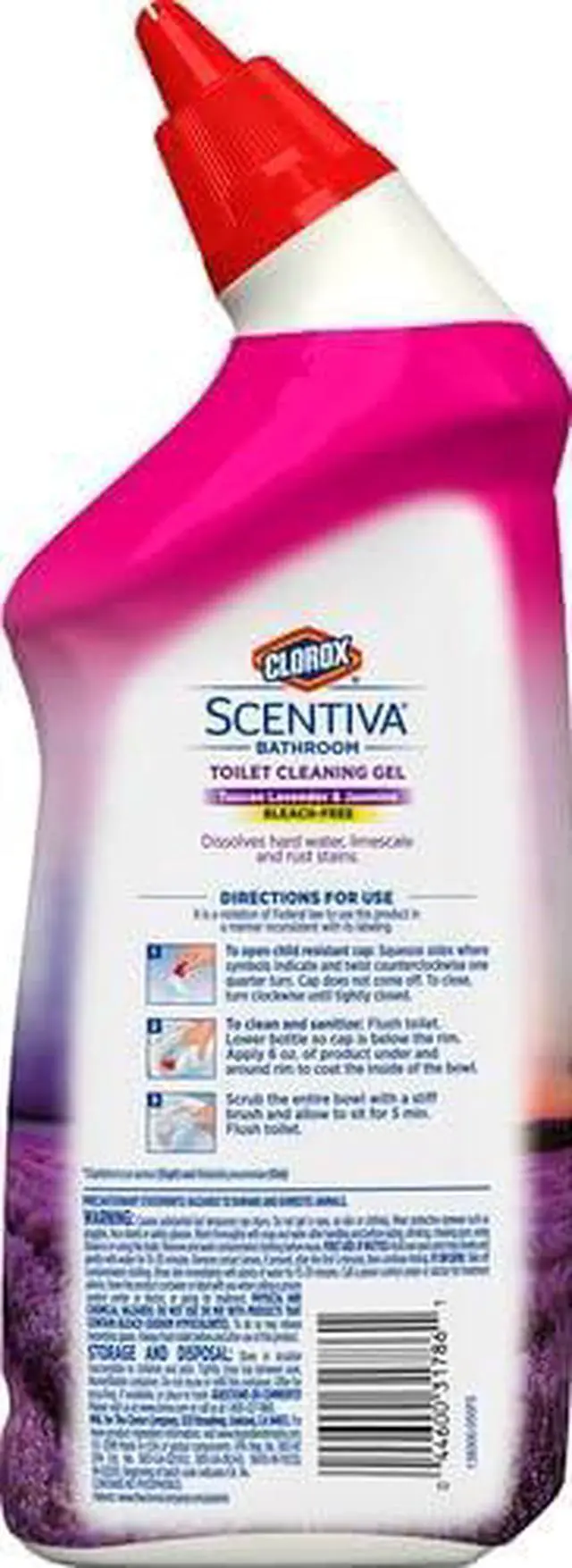 Alt view image 3 of 3 - Clorox Scentiva Bathroom Toilet Cleaning Gel, Lavender and Jasmine, 24 Fluid Ounces (Pack of 2)