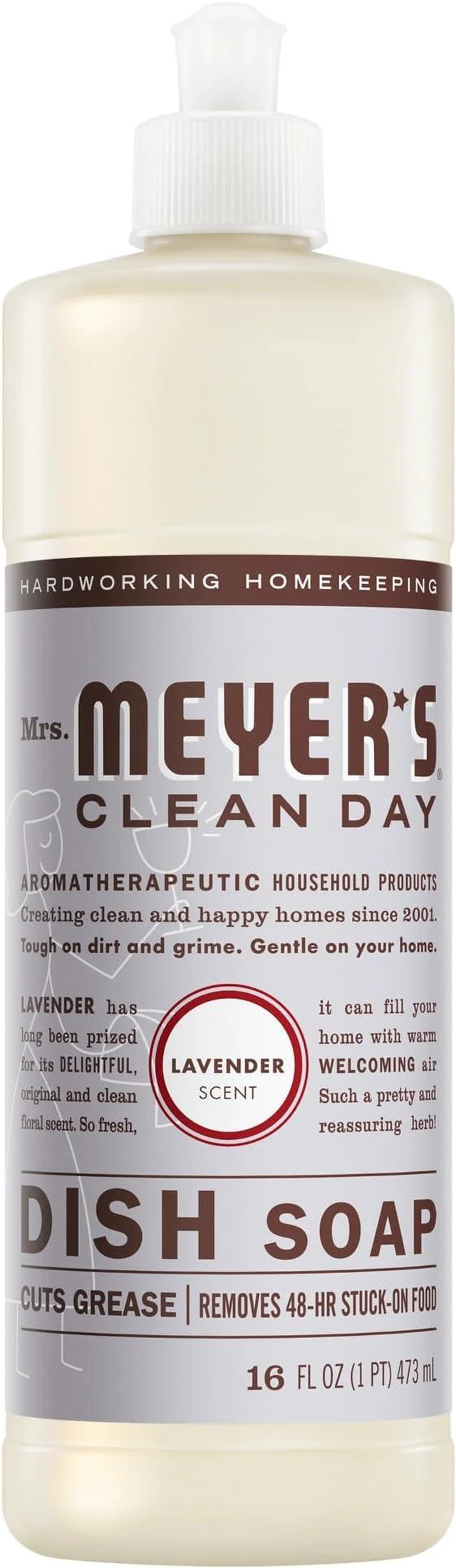 Main image of Mrs. Meyer's Clean Day, Liquid Dish Soap, Lavender Scent, 16 Ounce