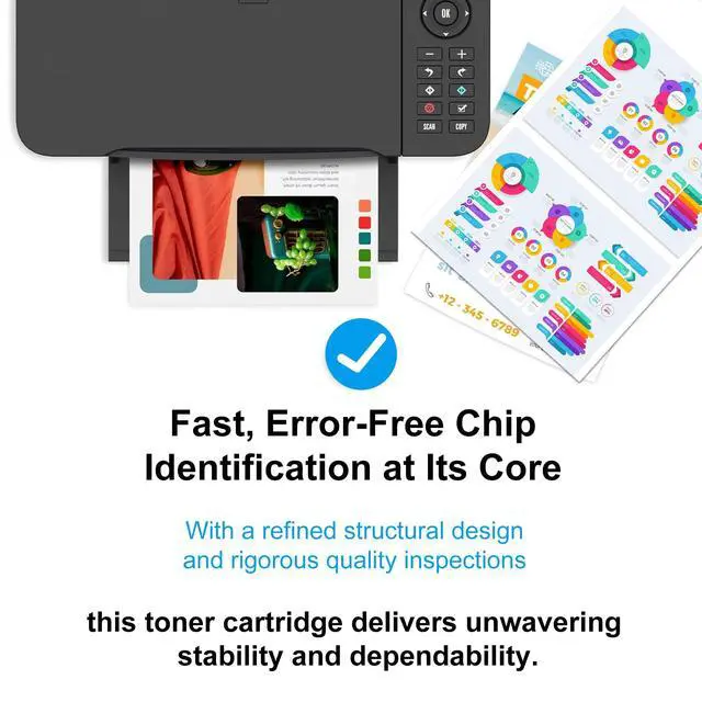 Alt view image 7 of 7 - 218A Toner Cartridges 4 Pack MFP 3301sdw 3201dw 3301fdw Toner Compatible for HP 218A 218X Works for Color Laser jet Pro MFP 3301sdw 3201dw 3301fdw 3301cdw 3201 3301 Printer (with Chip,BK/C/M/Y)