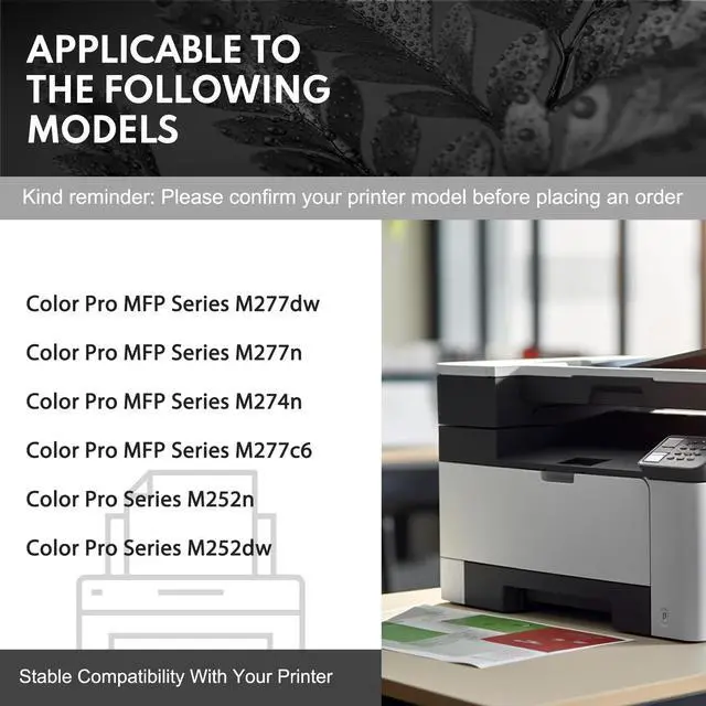 Alt view image 2 of 6 - 201X Toner Cartridges 4 Pack High Yield Replacement for HP 201X CF400X CF401X CF402X CF403X for Color LaserJet Pro MFP M277dw M252dw M277n M277c6 M252n M277 Printer (Black Cyan Yellow Magenta)