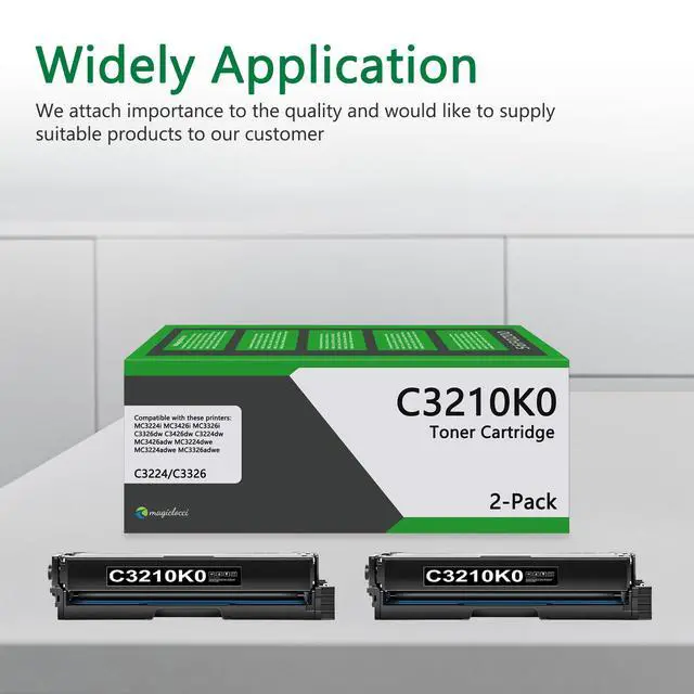 Alt view image 7 of 7 - C3210K0 High-Yield Toner Cartridges (2-Pack, Black) Replacement for Lexmark C3224, C3326, C3426, MC3224, MC3326, MC3426 Printer