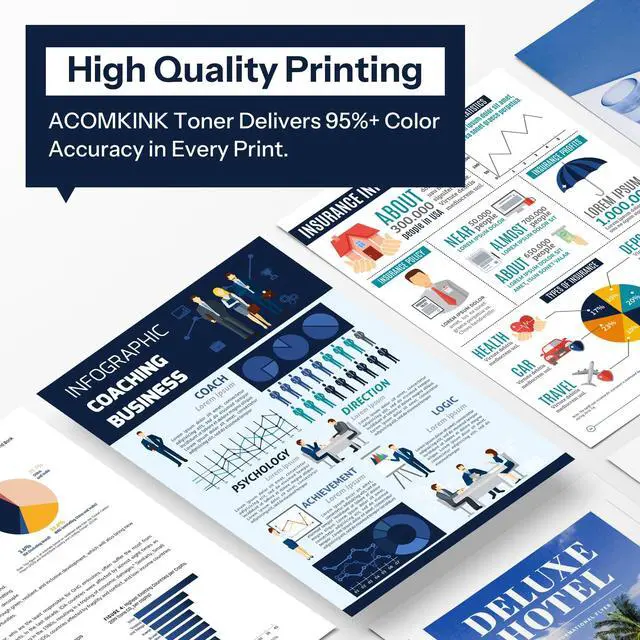 Alt view image 5 of 6 - 218A 218X Toner Cartridges 4 Pack Compatible for HP 218A 218X W2180A W2181A W2182A W2183A Color Pro 3201dw MFP 3301 Series 3301sdw 3301fdw 3301cdw Printer Ink (Black/Cyan/Yellow/Magenta)
