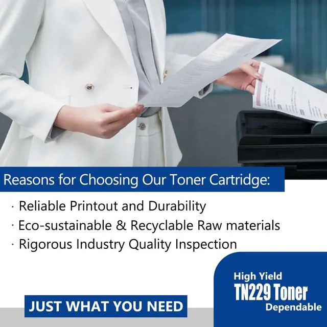 Alt view image 3 of 7 - TN229 TN-229 Toner Cartridge 4-Pack (BK/C/M/Y) Replacement for Brother TN-229 TN229 Toner Compatible with HL-L3300CDW HL-L3220CDW HL-L3280CDW L3295CDW L8245CDW MFC-L3720CDW MFC-L3765CDW MFC-L3780CDW