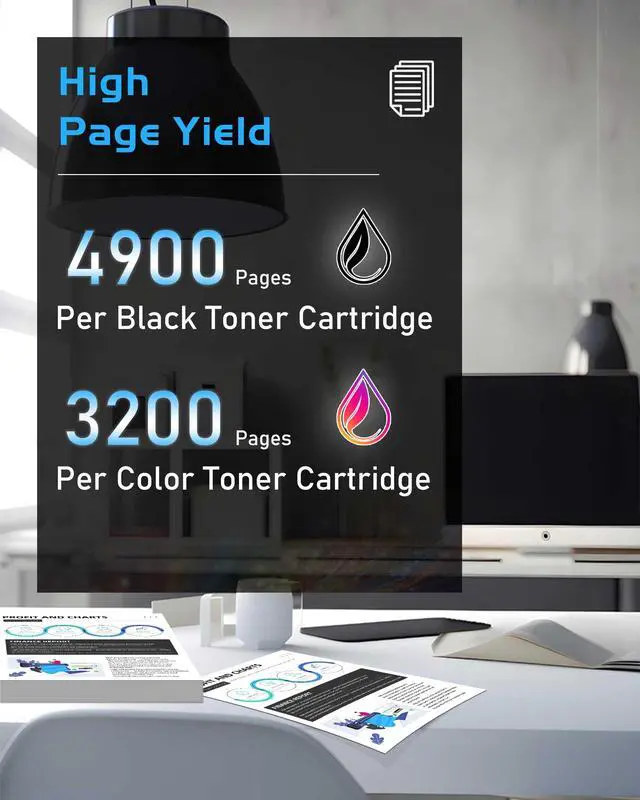 Alt view image 3 of 7 - 312X 312A Remanufactured Toner Cartridges 4 Pack High Yield Replacement for HP 312X 312A Toner for Color Pro MFP M476dw M476dn M476nw Printer (CF380X CF381A CF382A CF383A CF380A)