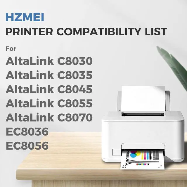 Alt view image 2 of 6 - Altalink C8030 C8035 C8045 Toner Cartridge High Yield Replacement for Xerox AltaLink C8030 C8035 C8045 C8055 C8070 Printers,006R01697 006R01698 006R01699 006R01700 Toner Black Cyan Magenta Yellow