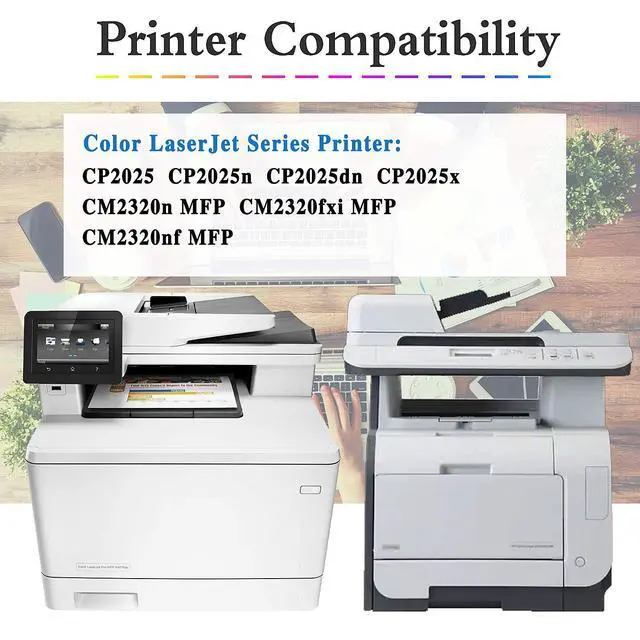 Alt view image 2 of 4 - 304A Toner Cartridge Set BK,C,M,Y Replacement for HP 304A Toner Color CM2320n CM2320fxi CM2320nf MFP, CP2025 CP2025n CP2025x CP2025dn Printer Ink (304a Black+Magenta-Cyan+Yellow)