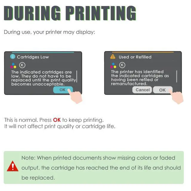 Alt view image 7 of 7 - 68 Ink Cartridges Replacement for 68 Black Color Ink Cartridges Combo Pack Compatible with Envy 6152e, 6155e, 6552e, 6555e, 6558e Series Printer 2PK (1 Black, 1 Tri-Color)