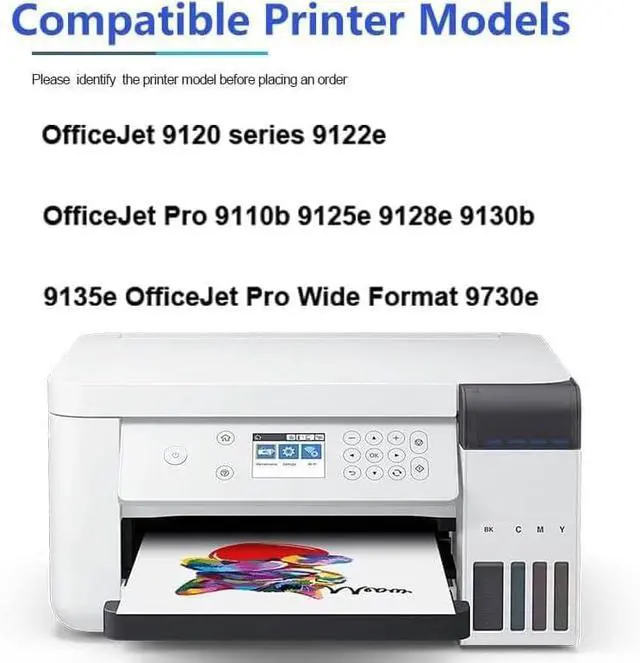 Alt view image 4 of 7 - 936XL High Yield Ink Cartridges Combo Pack Replacement for OfficeJet Series 9110b 9122e 9125e 9128e 9130b 9135e OfficeJet Pro Wide Format 9730e Printers 4 Pack (Black Cyan Magenta Yellow)