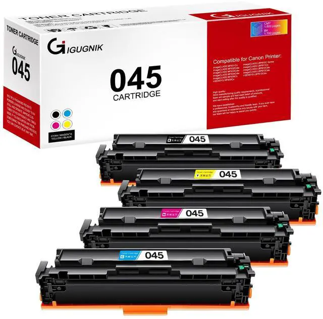 Main image of 045 High Yield Toner Cartridge Set 4-Pack CRG045 BK/C/M/Y | With Chip Replacement for Canon CRG 045 Color i-SENSYS MF635Cx LBP613Cdw imageCLASS MF631Cn MF635Cx LBP610C LBP612Cdw