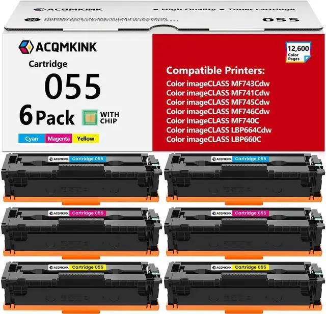 Main image of 055 Toner Cartridge Set Replacement for Canon 055 MF743cdw Toner, 2C2M2Y