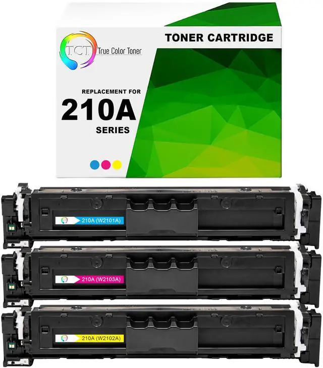 Main image of 210A Color Toner Cartridge 3 Pack - Compatible Replacement for HP 210A W2101A W2102A W2103A Works with HP Color LaserJet Pro 4201dn 4201dw MFP 4301dw Printers (Cyan Magenta Yellow)