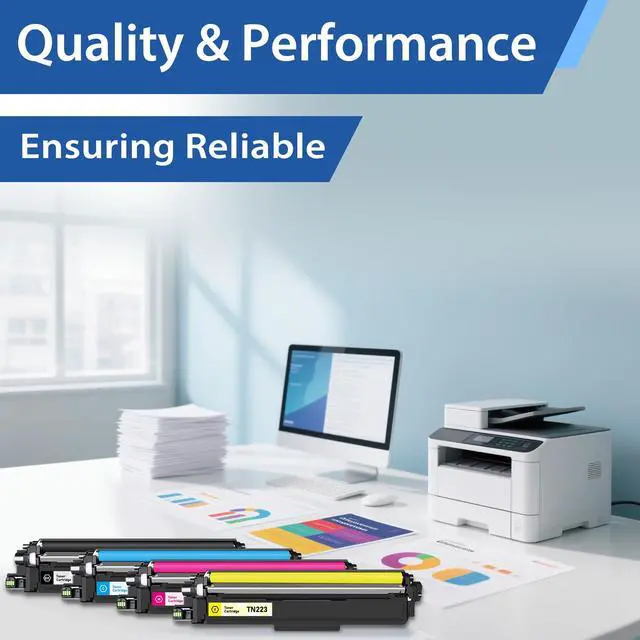 Alt view image 5 of 7 - TN-223 BK/C/M/Y Toner Cartridges Replacement for Brother TN223BK/C/M/Y Toner Cartridge for TN223 Black Cyan Magenta Yellow, MFC-L3710CW MFC-L3750CDW MFC-L3770CDW Toner Printer, TN223 4PK