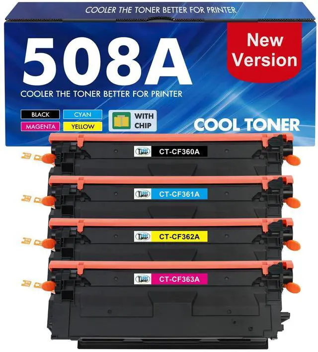 Main image of 508A M553 Toner Cartridge Set 4-Pack 508X Toner CF360A CF360X | Compatible for HP Color LaserJet Enterprise M553 M552 MFP M577 Series M552dn M553dn M553x M553n Printer