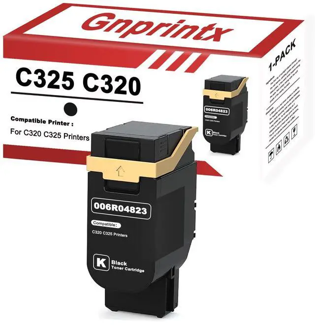 Main image of C325 C320 Black Toner Cartridges 006R04823 Replacement for Xerox C325 C320 Compatible with Xerox C320 C325 Printers (1 Pack, with chip)