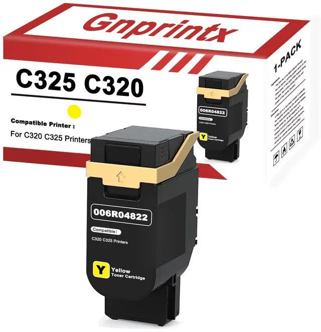 Main image of C325 C320 Yellow Toner Cartridges 006R04822 Replacement for Xerox C325 C320 Compatible with Xerox C320 C325 Printers (1 Pack, with chip)