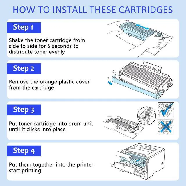 Alt view image 7 of 7 - TN830XL Black Toner Cartridge & DR830 Drum Set Compatible for Brother TN830 TN-830 TN-830XL DR-830 High Yield use with HL-L2460DW DCP-L2640DW HL-L2400D HL-L2480DW MFC-L2820DW Printer (3 Toner, 1 Drum)