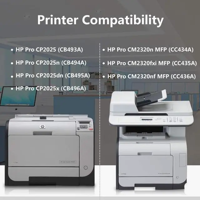 Alt view image 3 of 7 - 4 Pack (BK/C/M/Y) 304A | CC530A CC531A CC532A CC533A Remanufactured Toner Cartridge Replacement for HP Color Laserjet Pro CP2025 CP2025n CP2025dn CP2025x CM2320n MFP CM2320fxi MFP CM2320nf MFP
