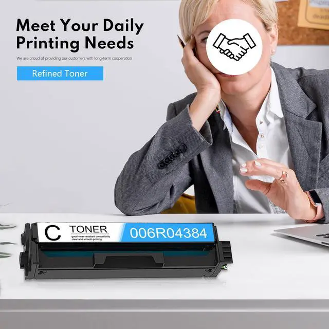 Alt view image 6 of 6 - C230/C235 Cyan Toner Cartridge 1-Pack: Doen 006R04384 Toner Cartridge Replacement for Xerox C230 Color C235 Multifunction Printer