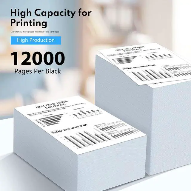 Alt view image 3 of 6 - Phaser 3320 Black High Capacity Toner Cartridge (2-Pack) - Dophe Compatible 106R02307 Toner Cartridge Replacement for Xerox Phaser 3320 3320DNI Printer