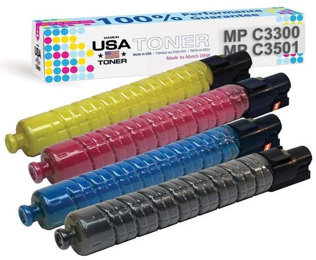 Main image of Compatible Replacement for Ricoh Aficio MP C2800, MP C3300, Replacement for 841276 841423 841422 841421 (Black, Cyan, Yellow, Magenta, 4 Pack)