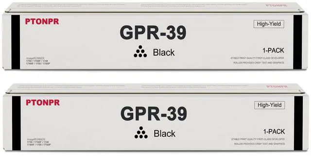 Main image of GPR39 Black High-Yield Toner Cartridge 2-Pack Replacement for Canon GPR-39 Toner Cartridge for ImageRUNNER 1730 1730if 1740 1740if 1750 1750if Printer
