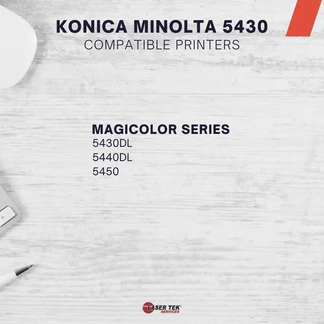 Alt view image 5 of 5 - Compatible Toner Refill Kit Replacement for Konica Minolta 5430 Works with Konica Minolta MagiColor 5430DL 5440DL 5450 Printers (Black, Cyan, Magenta, Yellow, 4 Pack)