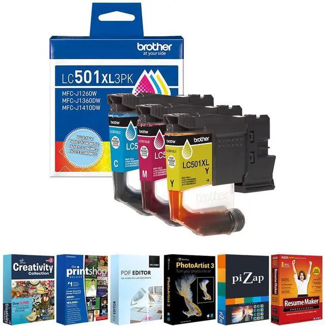 Main image of Authorized Seller- LC501XL3PKS with Tech Smart USA Printer Essentials Download Card for PC