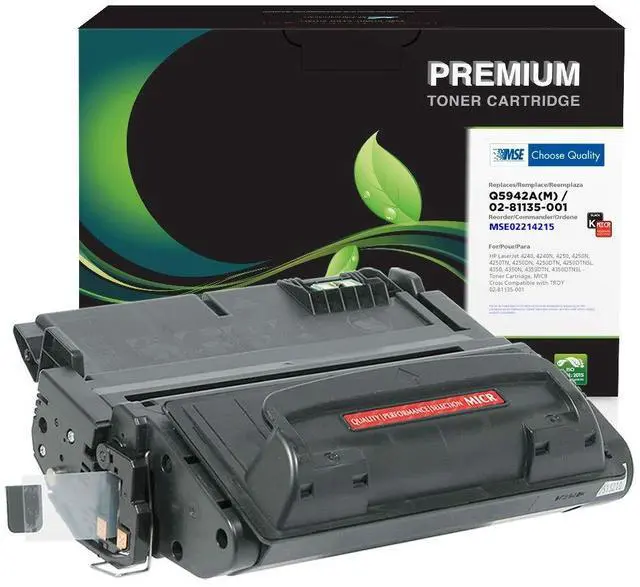 Main image of MSE Brand Remanufactured MICR Toner Cartridge Replacement for HP Q5942A, TROY 02-81135-001 | Black